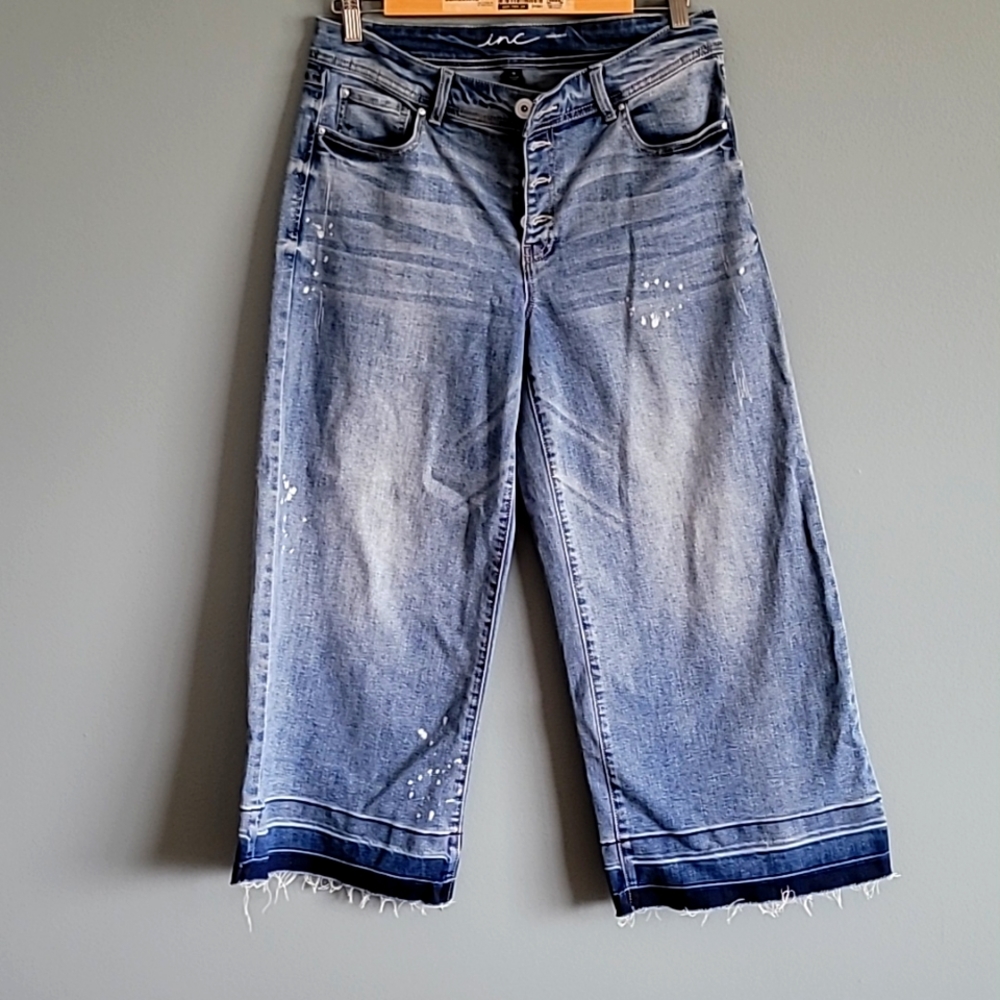 Size 10 cropped wide leg jeans